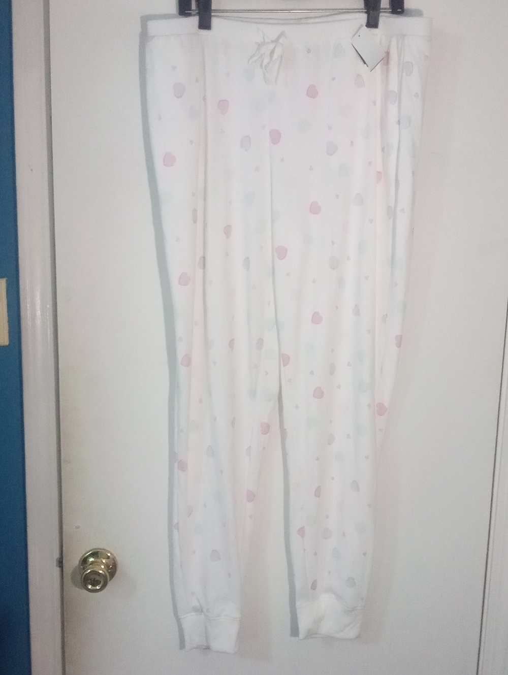 * Sonoma White Heart Print Pajama Pants  XL NWT